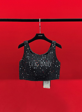 【L.K BABY】Couture重工彩亮片粗花呢背心上衣1196