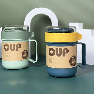 Creative Portable Lunch Box Microwave Soup Cup WIth Spoon Br