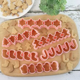 Christmas Cookie Cutters Stamp Xmas Tree Gingerbread Man Pat