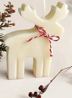 DIY Resin Mold Christmas Reindeer Scented Candle Silicone Mo