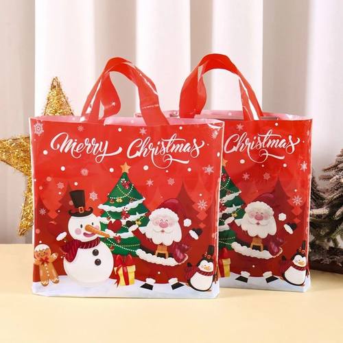 6pcs Christmas Gift Bags Santa Claus Tote Bag Christmas Deco