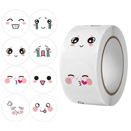100-500pcs 2.5cm Cute Funny Expressions Smiling Faces Childr