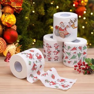 5Rolls Toilet Paper Christmas Toilet Papers Roll Paper Santa