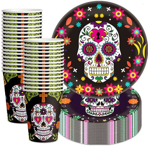 10pcs Mexican Day of the Dead Party Supplies Christmas Dispo