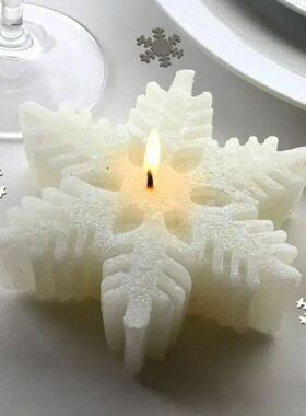 Christmas Snowflake Candle Silicone Mold Handmade Soap Aroma