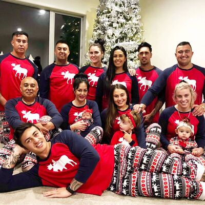 Family Christmas Pajamas Set Warm Adult Kids Girls Boy Mommy