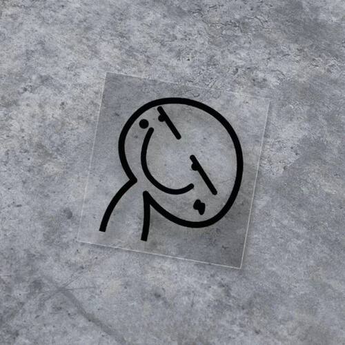 Funny Wink Smiley Face Waterproof Vinyl Sticker Multi-color