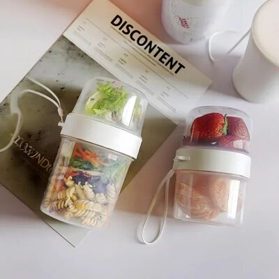 Breakfast Oatmeal Cereal Nut Yogurt Salad Cup Seal Container
