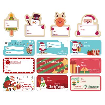 26pcs-130pcs Christmas Stickers Self-adhesive Seal Labels Ch