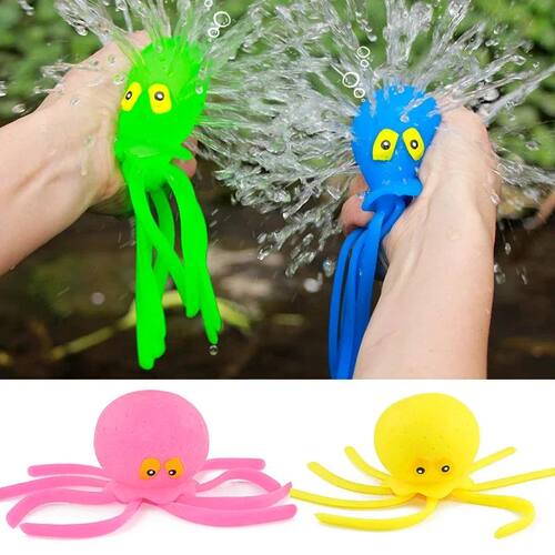Baby Bath Toys Sponge Water Absorbing Octopus Squeezing Stre