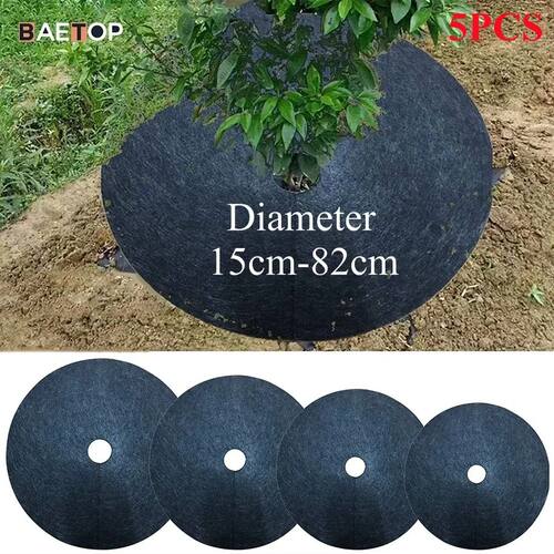 Non-Woven Tree Mulch Ring Weeding Barrier Protector Mat Plan