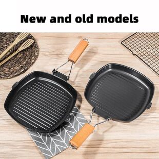 Foldable Portable Frying Pan Picnic Grill Pan Anti-scald Woo