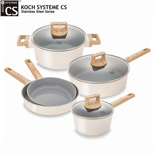 KOCH SYSTEME CS 8Pcs Nonstick Ceramic Cookware Set Nonstick