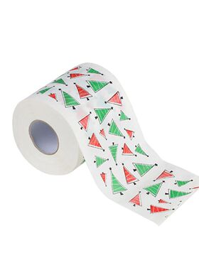 Xmas Tree Pattern Tissue Roll Comfortable Touch Cafe Shop Re