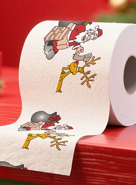 Christmas Cartoon Pattern Paper Towels 1 Roll 100 Sheets,Chr