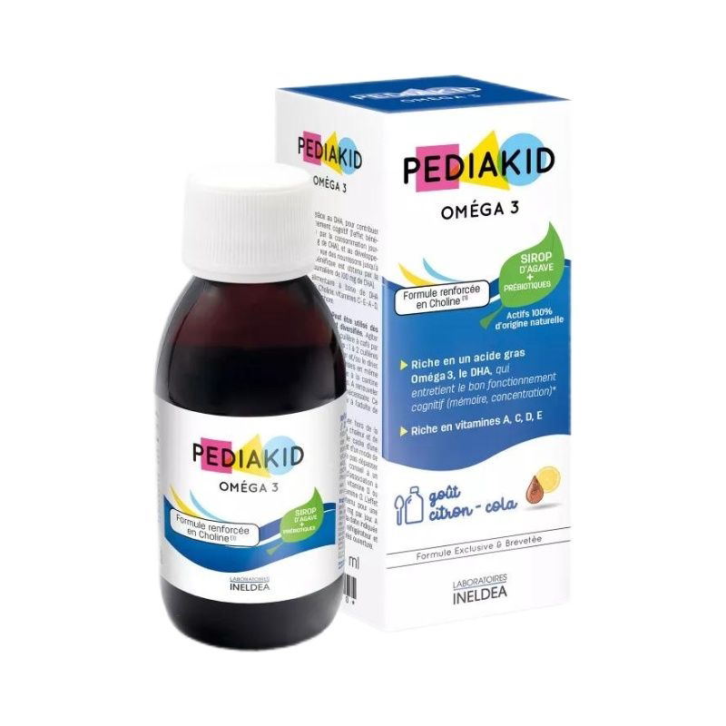 pediakid法国进口婴幼儿童宝宝DHA&EPA鱼油糖浆125ML