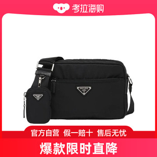 Prada 1BC167RV44VB1M 黑色徽标单肩包