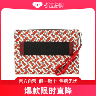 Burberry 花押字印花拉链手拿包 80107661