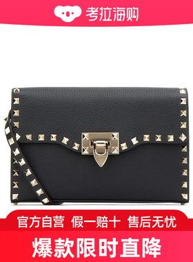 Valentino 黑色铆钉单肩包 TW2B0181VSF