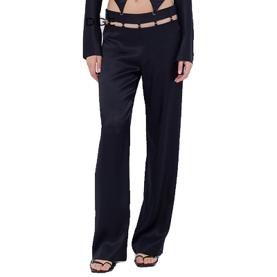 BECBRIDGE镂空直筒长裤