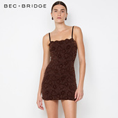 H25 BECBRIDGE PAMELA天鹅绒蕾丝内衬性感优雅晚宴吊带短裙 13226