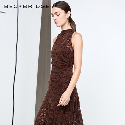 BECBRIDGE气质蕾丝礼服长裙