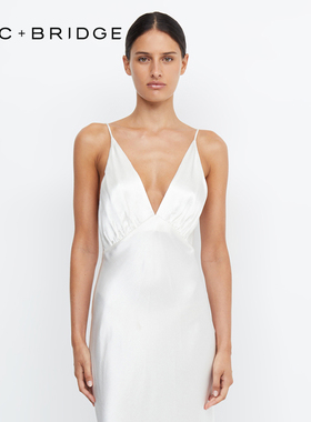 BECBRIDGE 月光之舞v领气质露背长裙 BM-11287