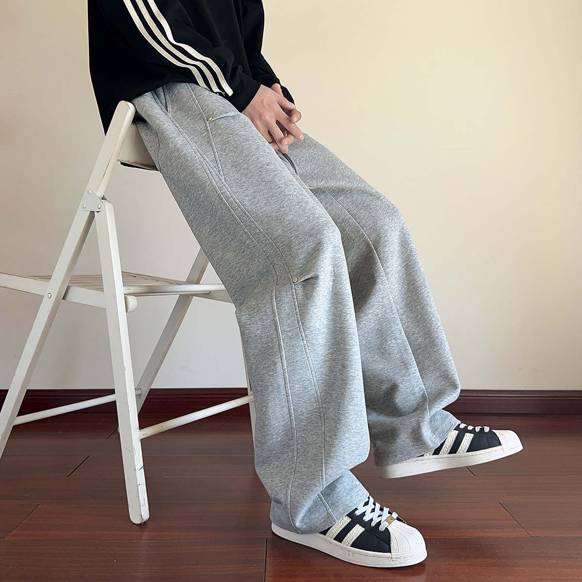 唐狮秋冬季休闲长裤男卫裤针织裤