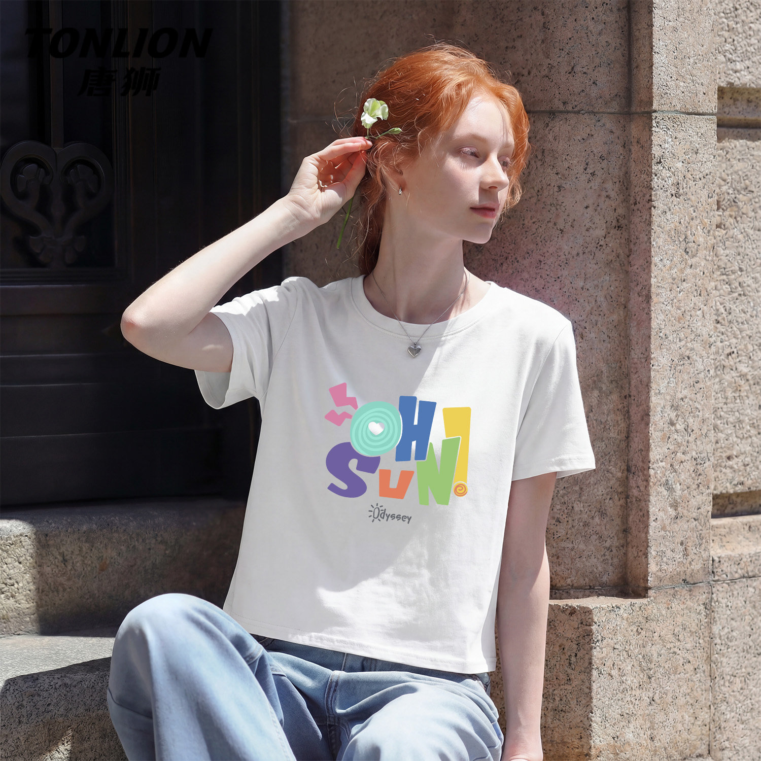 唐狮官方纯棉短袖t恤2026新款夏季今年流行漂亮的女装白色上衣V