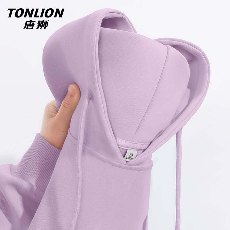 唐狮连帽卫衣女2026年春装新品紫色洋气初中生上衣超好看外套VB