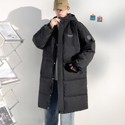 唐狮冬季新款男羽绒服长款连帽加