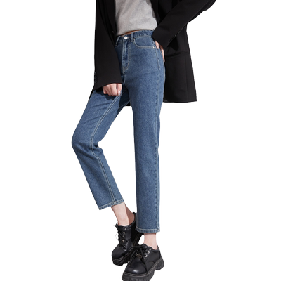 唐狮春秋冬季新款牛仔裤女高腰显