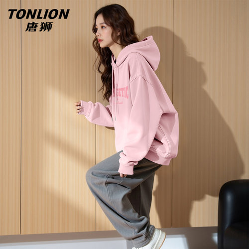 唐狮官方连帽卫衣女2026新款春季