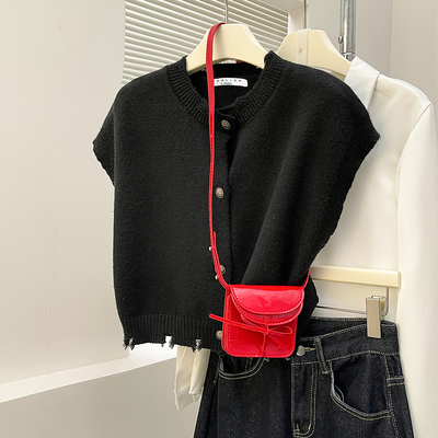 唐狮秋冬新款针织衫女毛衣背心韩