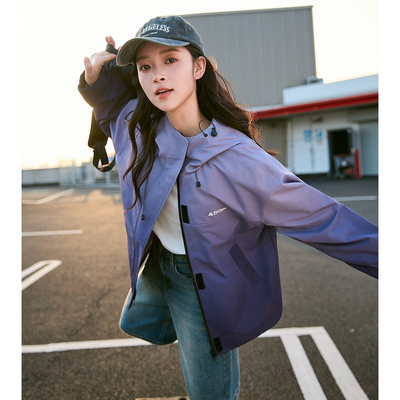 【防水】唐狮秋季新款渐变连帽外