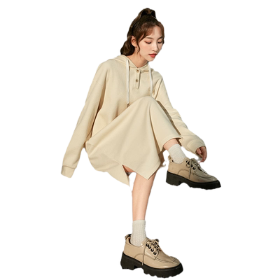 唐狮长袖针织连衣裙女士