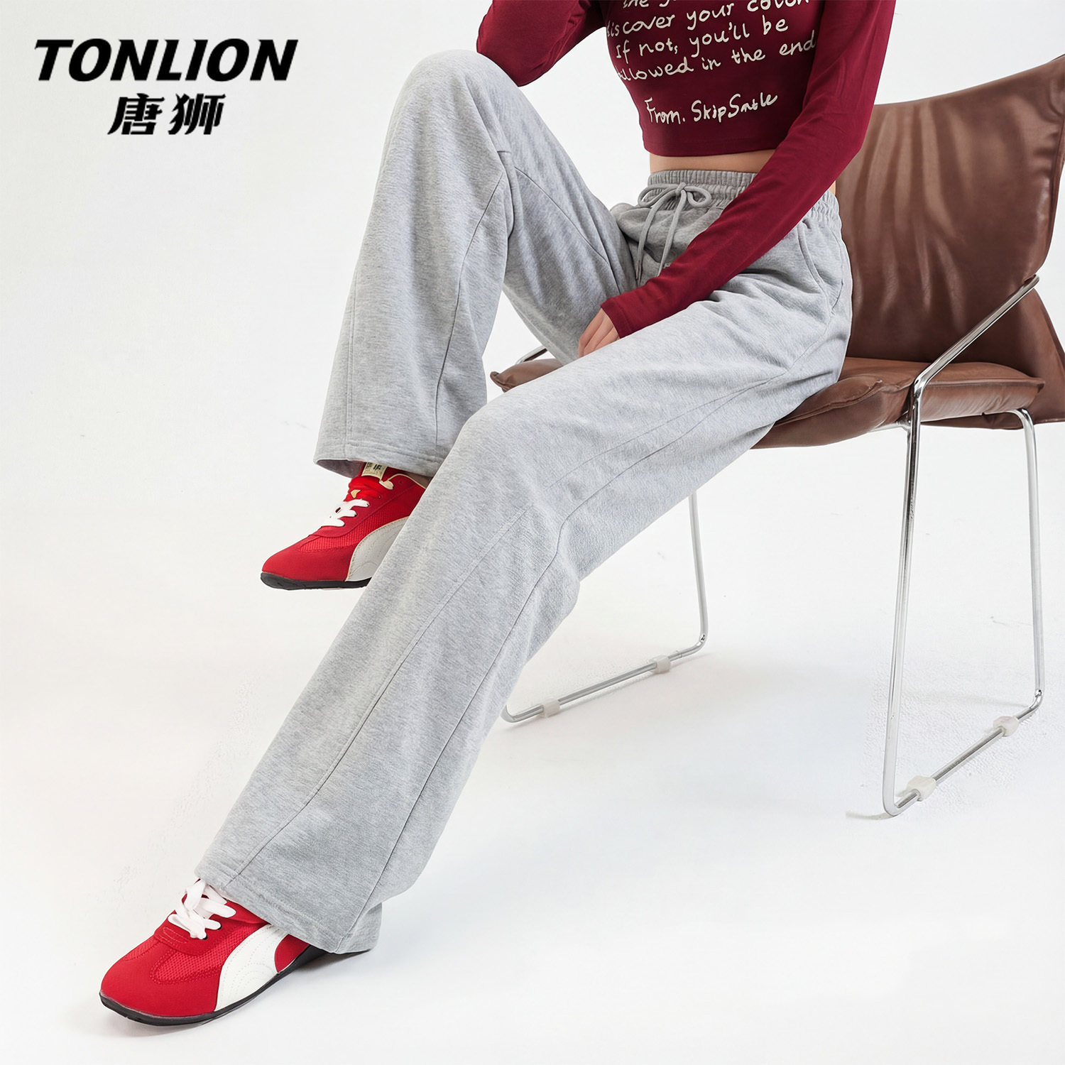 唐狮官方拼接卫裤女2026新款春季美式运动裤子宽松阔腿裤香蕉裤VC,女装/女士精品,休闲裤,淘宝优惠券,粉丝福利购,淘宝优惠卷