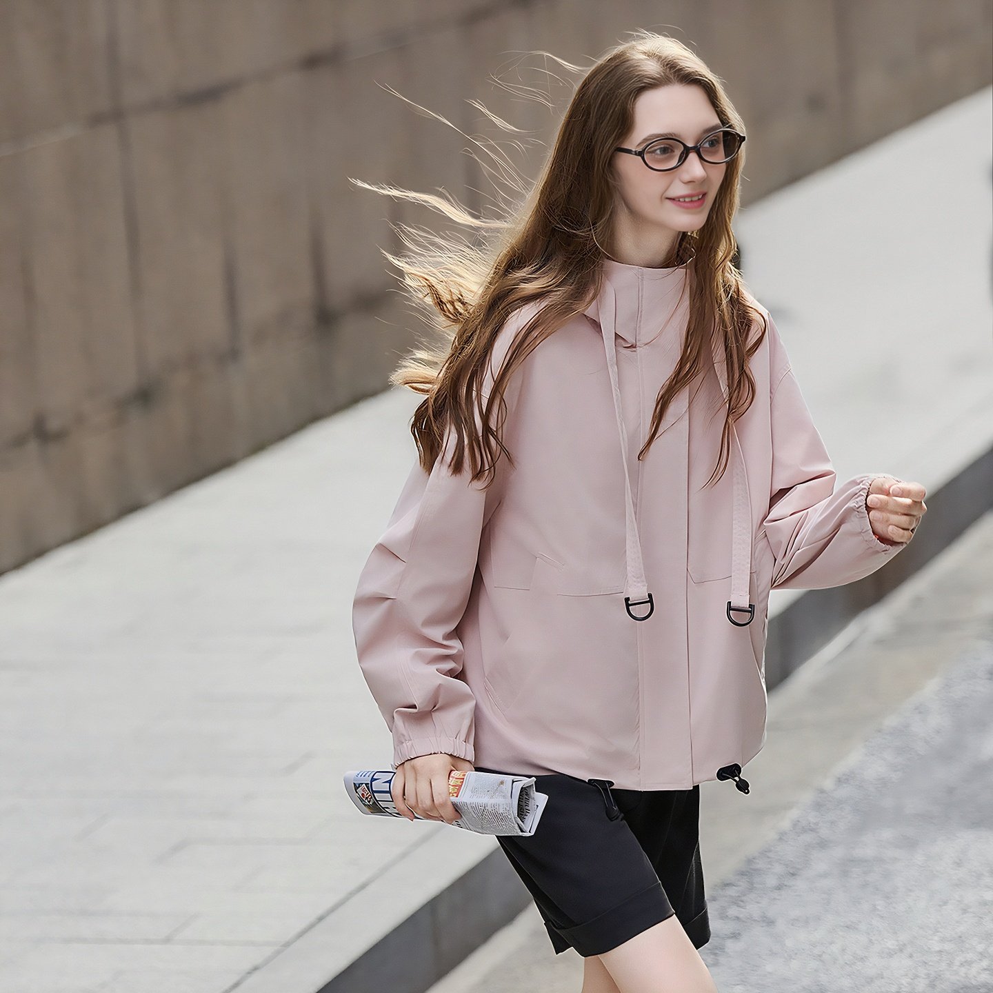 唐狮春秋外套女短款小个子女连帽酷飒风小众时尚设计感巨好看tuTA,女装/女士精品,短外套,淘宝优惠券,粉丝福利购,淘宝优惠卷