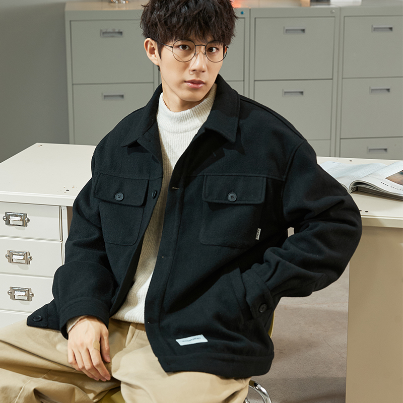 唐狮春秋季外套男连帽夹克工装运