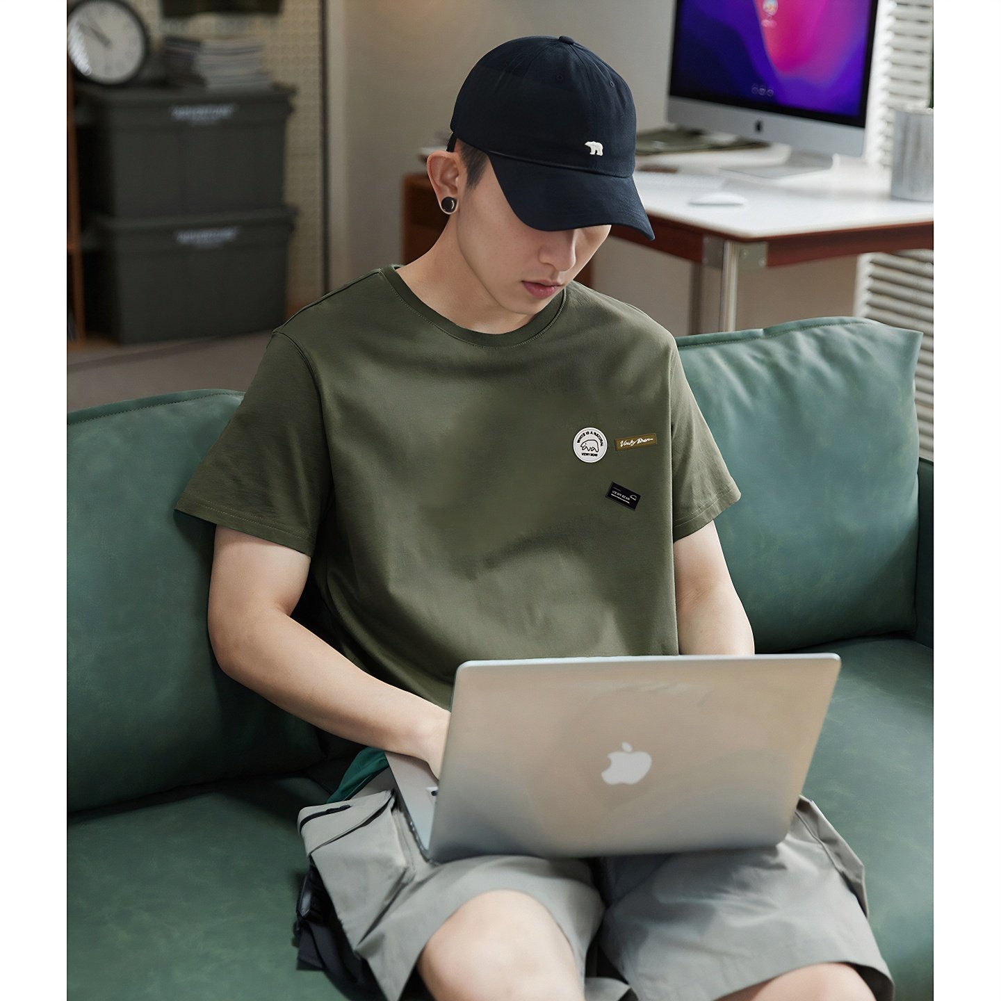 唐狮新款夏季短袖t恤纯棉男衣服半袖宽松打底衫上衣纯色潮牌,男装,T恤,淘宝优惠券,粉丝福利购,淘宝优惠卷