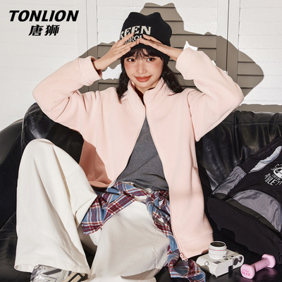 唐狮加绒外套女2025新款冬季女款加厚冲锋服内胆保暖立领上衣VB