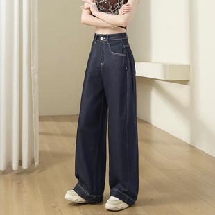 唐狮牛仔长裤女春秋休闲百搭女款裤子时尚小个子潮宽松显瘦TU