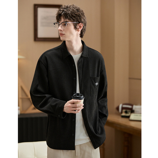 衬衫 翻领长袖 灯芯绒衬衫 休闲时尚 穿搭TMTA 唐狮秋冬季 潮流日式 男士