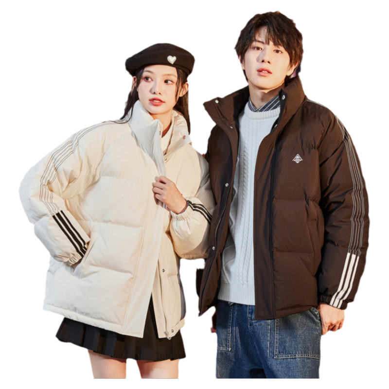 唐狮情侣羽绒服男女装冬季新短款立领面包服运动加厚防寒外套潮