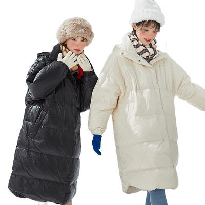 唐狮中长款羽绒服女冬季连帽派克