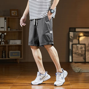 休闲短裤 显瘦中裤 男士 学生工装 潮 宽松直筒五分裤 唐狮春夏新款