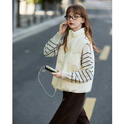 唐狮秋冬季短款马甲羽绒服女外穿