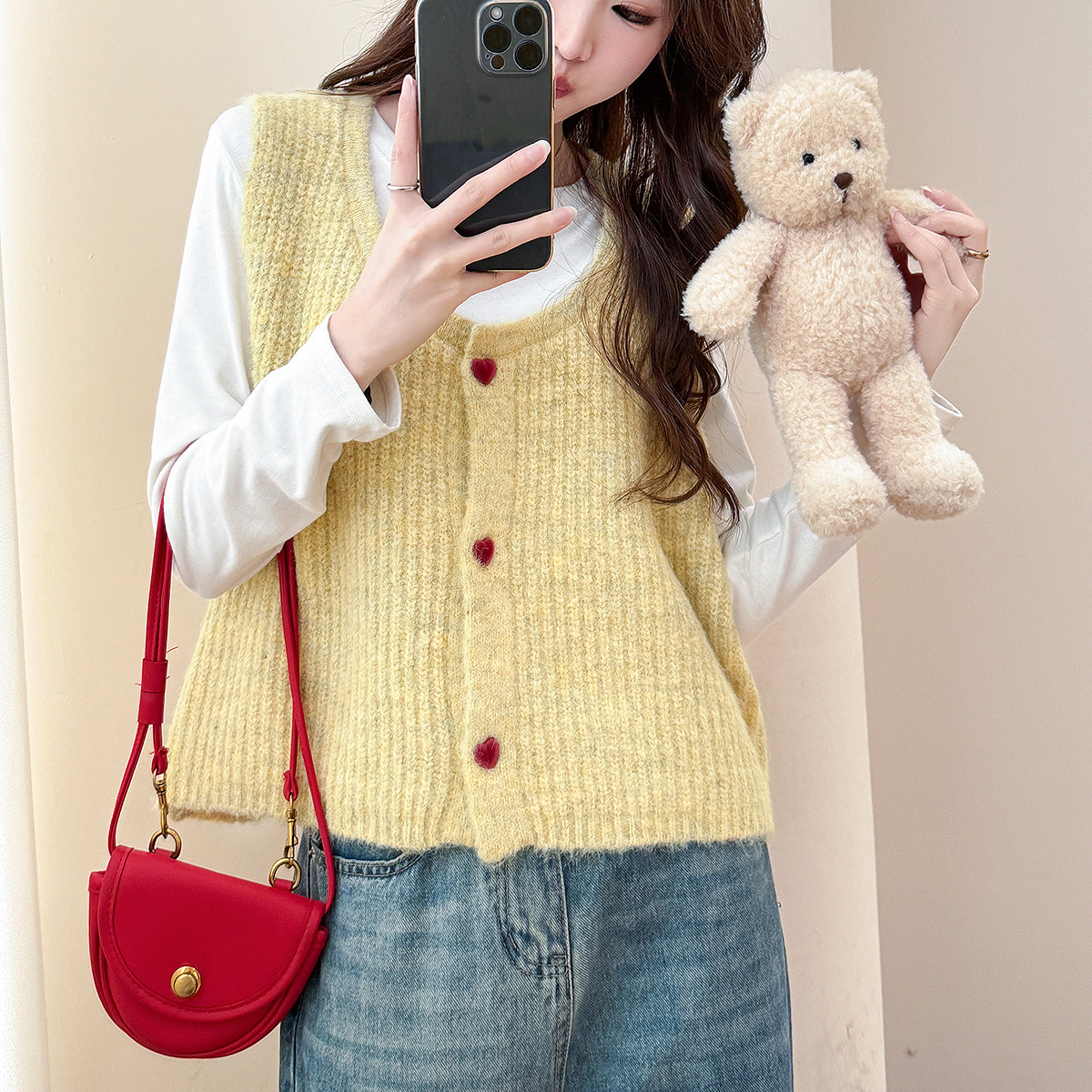 唐狮秋冬毛衣女百搭别致纽扣开衫马甲外穿高级感百搭气质上衣TM,女装/女士精品,毛针织衫,淘宝优惠券,粉丝福利购,淘宝优惠卷