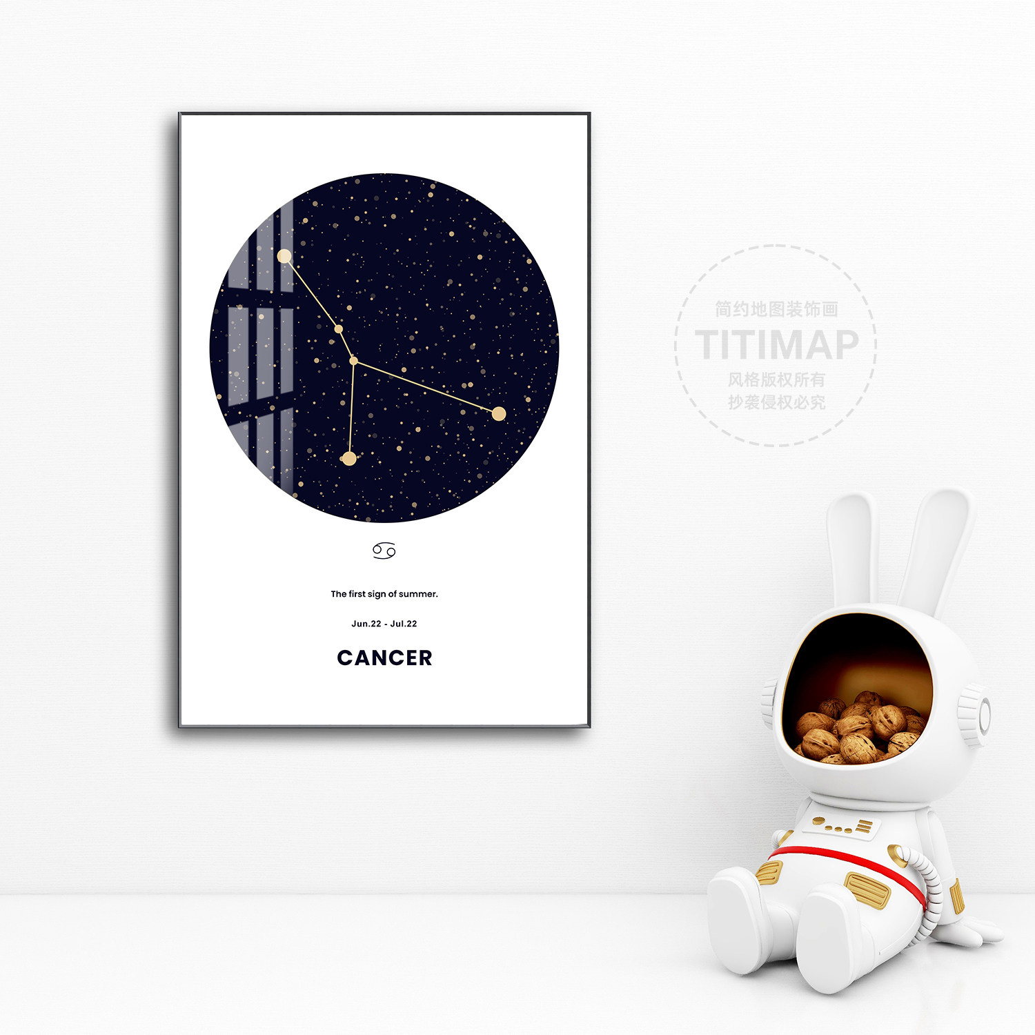 TITIMAP十二星座系列油布装饰画客厅沙发背景墙挂画新房礼物餐厅