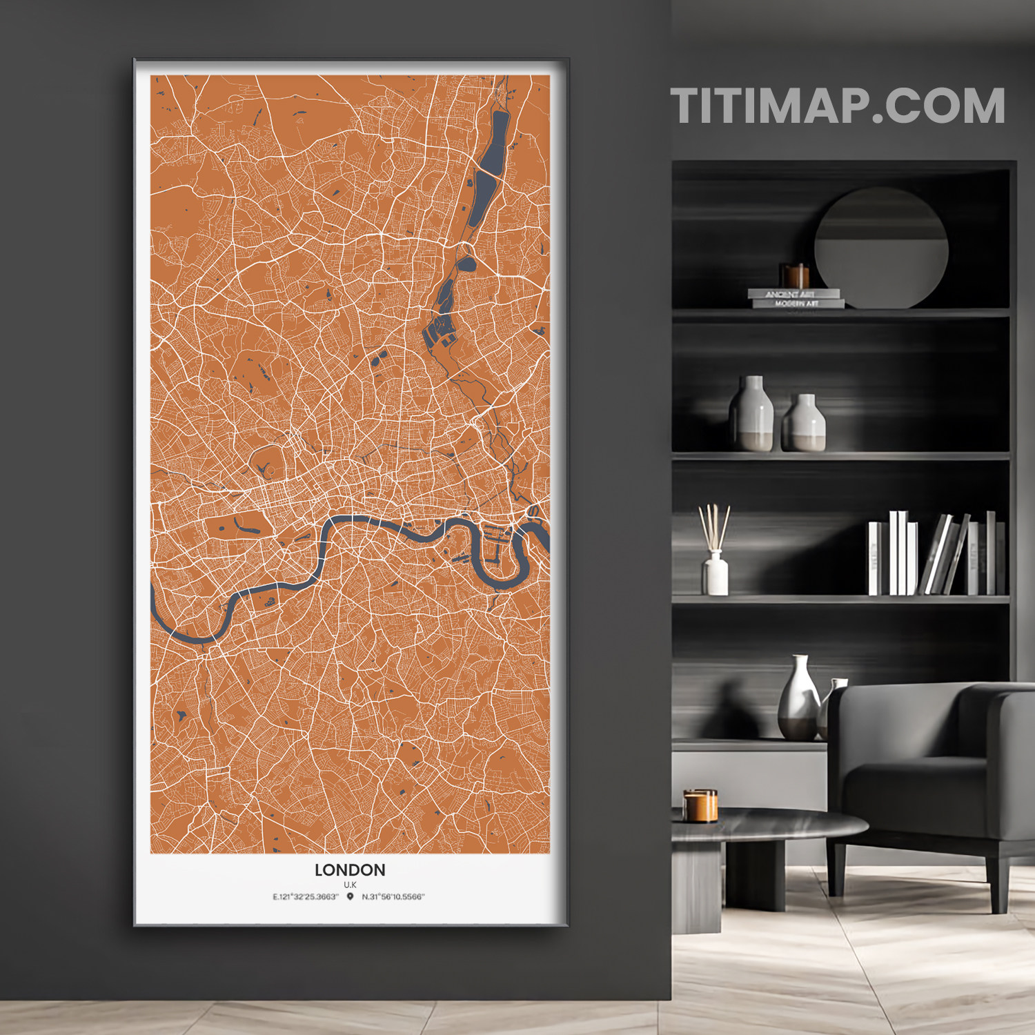 定制客厅城市地图TITIMAP